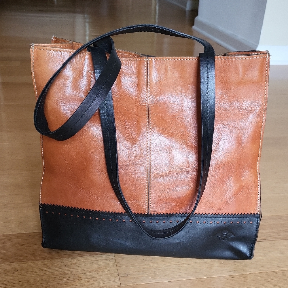 Patricia Nash Tan and Black Tote Bag